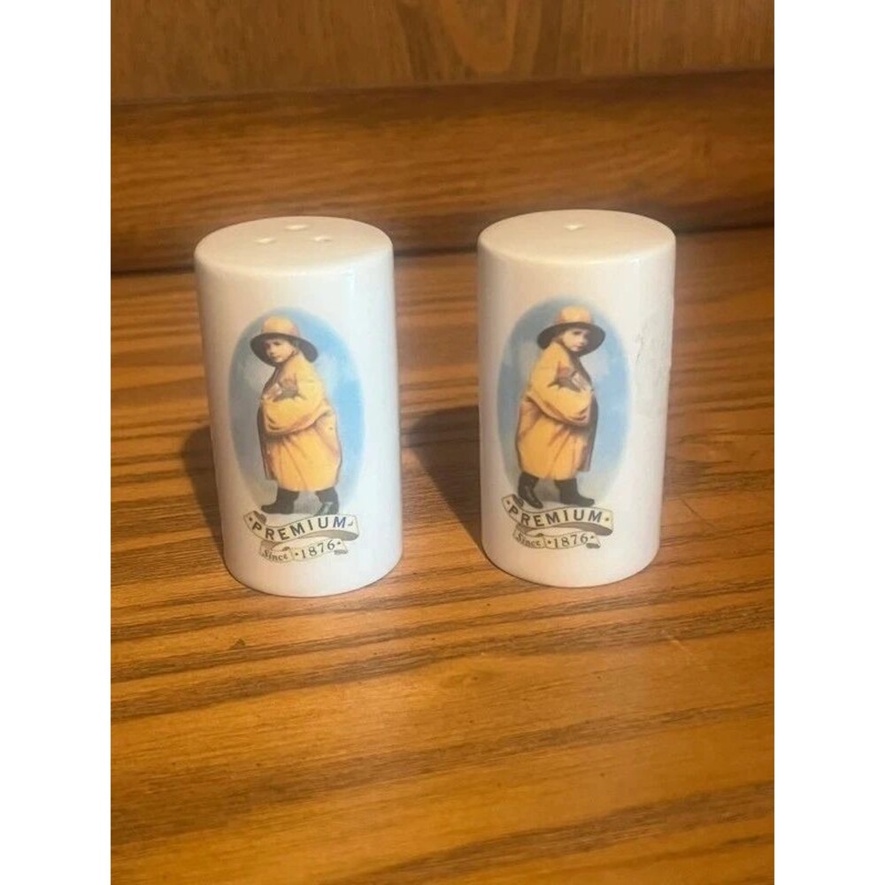 Salt and pepper shakers raincoat fisherman